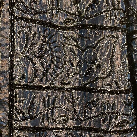 Adrianna Papell Evening Mandarin Beaded Vintage Jacket - Picture 2 of 15